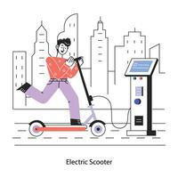 scooter elétrico da moda vetor