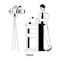 conceitos modernos de orador vetor