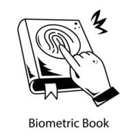 na moda biométrico livro vetor