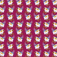 desatado padronizar margarida libélula lilás fundo cartões postais cartazes faixas Primavera verão tecido roupas adequado invólucro papel papel de parede têxtil modelo vetor