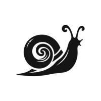 Concha cêntrico simples Caracol silhueta ícone logotipo contra branco vetor