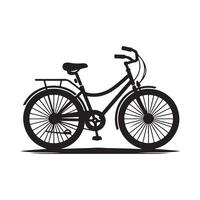 bicicleta silhueta plano ilustração. vetor