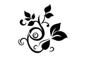 flor silhueta logotipo vetor