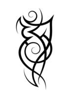 neo abstrato tribal tatuagem. Preto ombro tatuagem. cyber sigilo estilo mão desenhado ornamento. céltico gótico corpo enfeite formas. maori étnico manga isolado em branco fundo. esboço arte figura vetor