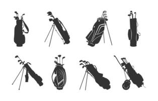 golfe saco silhueta, golfe saco clipart, golfe saco logotipo, golfe saco ícone, golfe saco ilustração. vetor