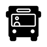 transporte ônibus sólido ícone. viagem escolher acima símbolo ícones gráfico Projeto. vetor