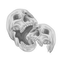ilustração de crânio vetor