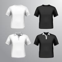 Conjunto de t-shirts para homem vetor