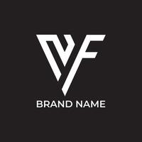 nf inicial logotipo para companhia vetor