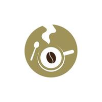 modelo de logotipo de café vetor