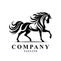 logotipo do cavalo preto vetor