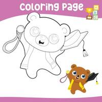 coloração atividade para crianças. coloração página para miúdo. imprimível planilha vetor