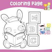coloração atividade para crianças. coloração página para miúdo. imprimível planilha vetor