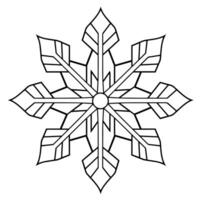 fresco floco de neve ícone dentro minimalista estilo. vetor