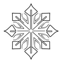 fresco floco de neve ícone dentro minimalista estilo. vetor