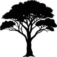 uma ilustração do africano árvore silhueta vetor