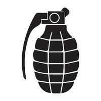 mão Grenade ícone ilustração vetor