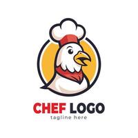 detalhado chefe de cozinha logotipo modelo vetor