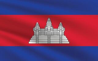 nacional bandeira do Camboja. Camboja bandeira. acenando Camboja bandeira. vetor