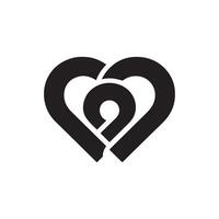c uma coração logotipo vetor