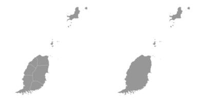 Granada mapa com administrativo divisões. ilustração. vetor