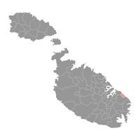 xghajra distrito mapa, administrativo divisão do Malta. ilustração. vetor