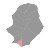 vaiea Vila mapa, administrativo divisão do niue. ilustração. vetor