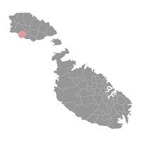 munxar distrito mapa, administrativo divisão do Malta. ilustração. vetor