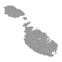 lija distrito mapa, administrativo divisão do Malta. ilustração. vetor