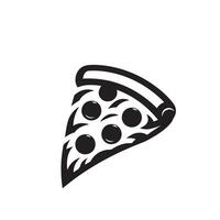 pizza linha arte ilustração. pizza silhueta pizza logotipo vetor