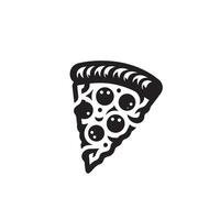 pizza linha arte ilustração. pizza silhueta pizza logotipo vetor