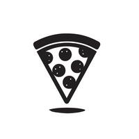 pizza linha arte ilustração. pizza silhueta pizza logotipo vetor