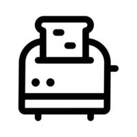 torradeira com torrada ícone isolado em branco fundo, na moda estilo vetor