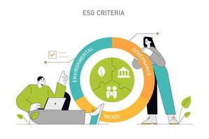 esg critério conceito ilustração vetor