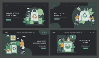 sustentável moda. plano ilustração vetor