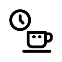 café pausa ícone. linha ícone para seu local na rede Internet, móvel, apresentação, e logotipo Projeto. vetor