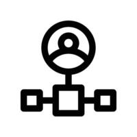 hierarquia ícone. linha ícone para seu local na rede Internet, móvel, apresentação, e logotipo Projeto. vetor