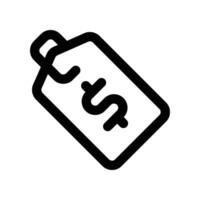 preço tag ícone. linha ícone para seu local na rede Internet, móvel, apresentação, e logotipo Projeto. vetor
