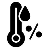 ícone de glifo de umidade vetor