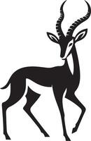 gazela silhueta ícone ilustração. vetor