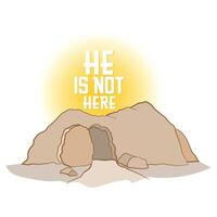 feliz Páscoa domingo dia, ele é ressuscitou. celebração do ressurreição vetor