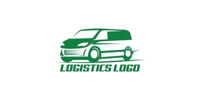 logística furgão marca logotipo conceito vetor