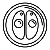 abstrato yin yang símbolo linha arte vetor