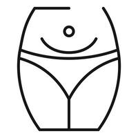 sorridente barriga linha arte ilustração vetor