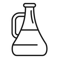 laboratório erlenmeyer frasco linha ícone vetor