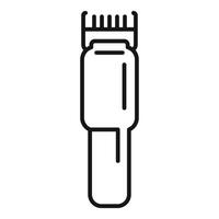 Preto linha ícone do elétrico cabelo tosquiadeira vetor