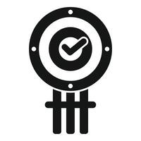 marca de verificação alvo ícone ilustração vetor