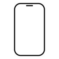 simples linha arte ilustração do uma contemporâneo Smartphone ícone em uma branco fundo vetor