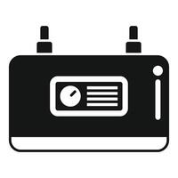 Preto e branco ícone do uma vintage rádio, perfeito para nostálgico desenhos vetor