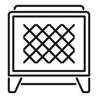 Preto e branco ilustração do uma estilizado tecido padronizar ícone em a cavalete vetor
